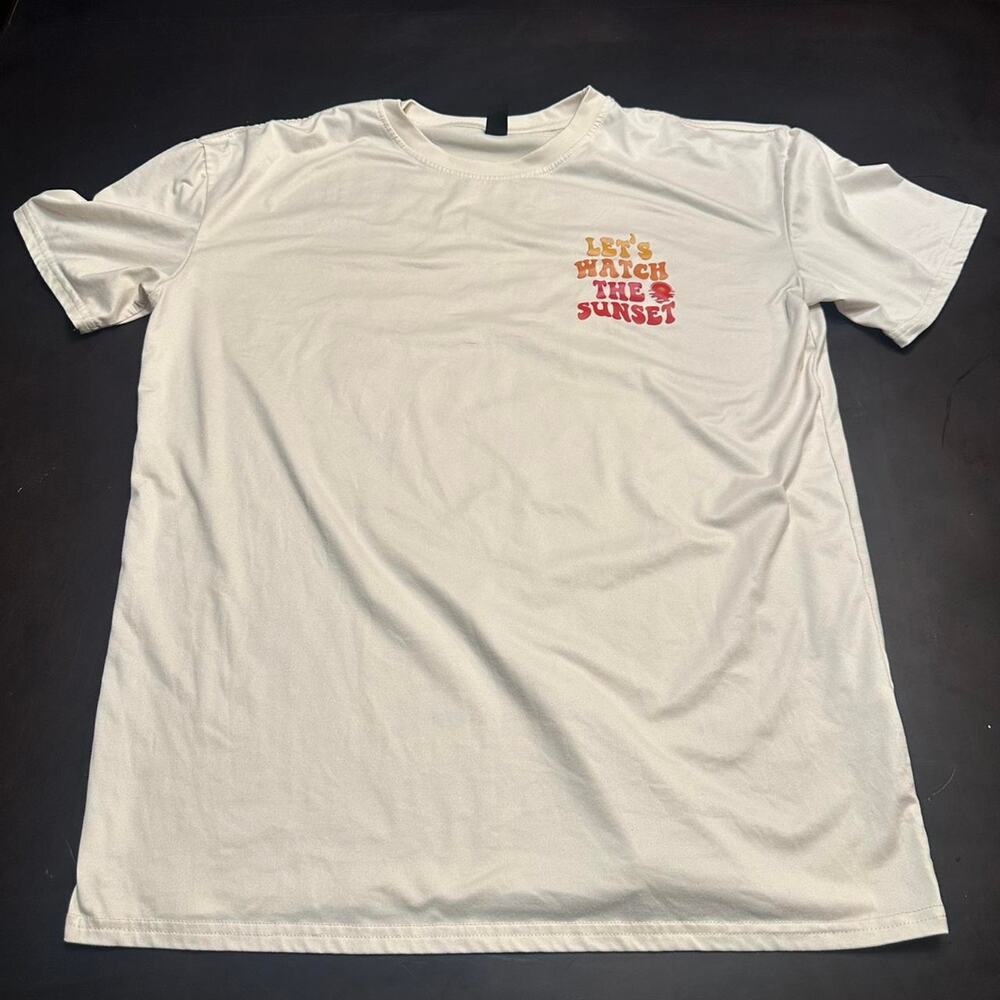 Shein cream graphic tee with